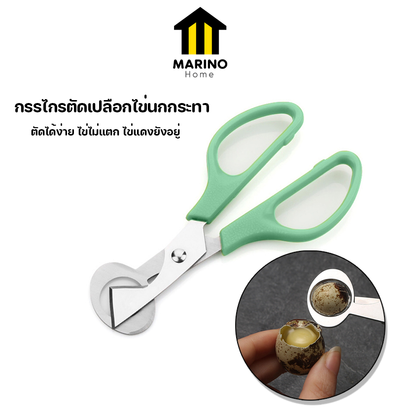 Marino Home แพ็ค 10 ชิ้น กรรไกรตัดเปลือกไข่นกกระทา กรรไกรตัดเปลือกไข่ขนาดเล็ก No.Y1186